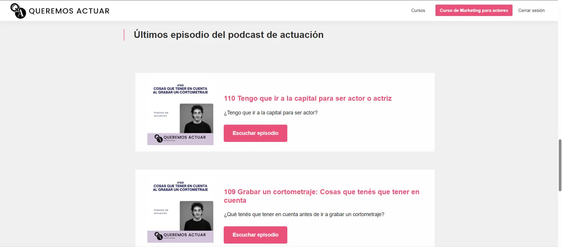 Queremos Actuar portifolio 2