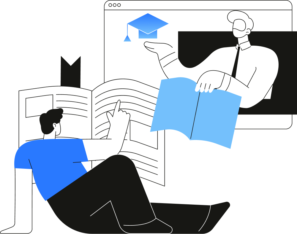 Desarrollo web img2 - guy reading a book